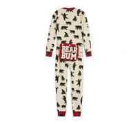 Little Blue House by Hatley Kids Union Suit Juego de Pijama, Black Bear, 14 Years Unisex Adulto