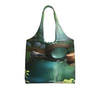 Little Bridge in the East - Bolsa de lona estampada para mujer, bolsa de hombro ligera