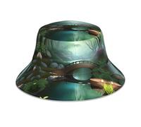 Little Bridge in The East - Gorro reflectante para hombre y mujer, diseño de doble cara, ligero, negro como imagen