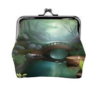 Little Bridge in The East - Monedero pequeño para mujer, con cierre de beso, tamaño de bolsillo, mini monedero para mujer