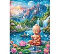 Little Buddha Persona en el bosque mágico Puzzle 1000 Piezas Juguete Educativo Familiar Interactivo Cuento de hadas acompañante adorable Rompecabezas 3D Para Hombres Y Mujeres Construir Maquetas Desaf