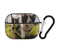 Little Cat on The Grass - Funda protectora para AirPods Pro 2, a prueba de golpes, carcasa dura para mujeres y hombres, compatible con Airpod Pro Case 2ª/1ª generación con llavero, color negro