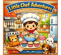 Little Chef Adventures Coloring Book for Kids: 30 Cute and Cozy Kitchen Scenes for Boys and Girls Ages 3-8