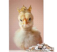 Little Chicken King Puzzles Imposible,desafío for Adults Entretenimiento Creativo 1000 Piezas Obra De Arte De Juego De para Adultos Y Niños A Partir De 12 Años 500pcs (52x38cm)
