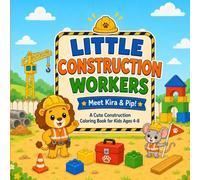 Little Construction Workers: A Cute Construction Coloring Book for Kids Ages 4-8 with Kira & Pip, Simple Read-Aloud Sentences, Tools, Teamwork, Safety and Building Fun