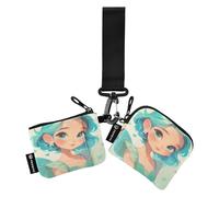 Little Cute Girl - Cartera para mujer, gran capacidad, organizadores de dinero con bolsillo con cremallera para hombres y mujeres, 2 paquetes, Niña linda, 1 size