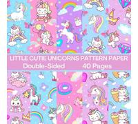 Little Cutie Unicorns Scrapbook Paper 40 Pages 20 Sheets: Double Sided Pattern Paper for Scrapbooking, Card Making, Origami, DIY and More