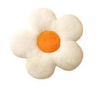 Little Daisy Flower Cushion Plush Pillow Seat Rabbit Fluffy Napping Backrest(White,50x50cm)