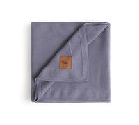 little dedi ld Little Dedi - Manta de punto suave y sedosa, 100% eucalipto austriaco Lyocell Tencel™, hipoalergénica y reguladora térmica, comodidad de lujo para recién nacidos Dua, 80 x 100 cm (azul)