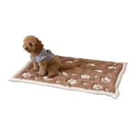 Little Dedi PetMat en beige galleta, almohadilla de algodón orgánico para perros pequeños, gatos y guardería, sin costuras y reversible, lavable, comodidad de punto 3D, tapete de 28 x 40 pulgadas para
