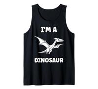 Little Dino Cute Funny Child Simple I'm a Dinosaur Camiseta sin Mangas
