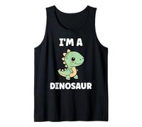 Little Dino Cute Funny Child Simple I'm a Dinosaur Camiseta sin Mangas