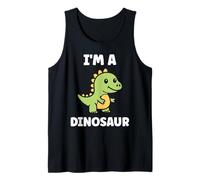Little Dino Cute Funny Child Simple I'm a Dinosaur Camiseta sin Mangas