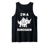Little Dino Cute Funny Child Simple I'm a Dinosaur Camiseta sin Mangas