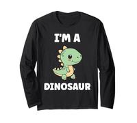 Little Dino Cute Funny Child Simple I'm a Dinosaur Manga Larga