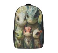 Little Dragón And Mother Dragón Niños, Niñas Y Adolescentes, Bolsa De Escuela Ligera Para Portátil, Estilo de arte fantástico Mochila Informal 17inch