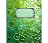 LITTLE DRAGON Drake Reptile *COMPOSITION NOTEBOOK JOURNAL DIARY ART SKETCH BOOK Draco Serpent Dinosaur Naga Coatl Green Emerald Jewel Stone Stained ... OFFICE SUPPLY*Homeschool College University