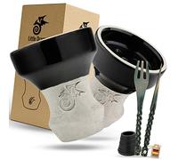 Little Dragon® Juego de cabeza de cachimba [Nuri] - cabeza de cachimba esmaltada premium para un gran desarrollo de humo y un sabor grandioso. Fabricado con amor en la UE (Negro)