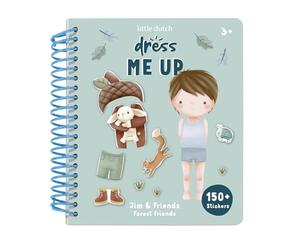 Little Dutch 126331 Libro de pegatinas Dress Me Up Forest Friends