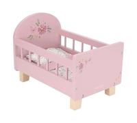 Little Dutch Cama para muñecas Cama para muñecas bebé Muñecas Madera rosa con flor - rosa