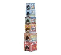 Little Dutch 2525 Torre apilable de dados con coches de madera