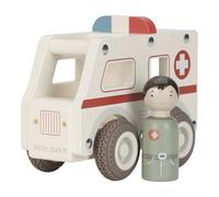 Little Dutch 2527 ambulancia de coche de madera - blanco
