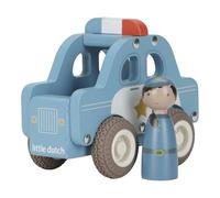 Little Dutch 2531 coche de policía de madera - azul