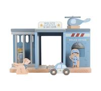 Little Dutch 2539 casa de madera de la estación de policía con accesorios - azul