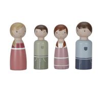Little Dutch 7121 FSC, casa de muñecas de madera, juego de 4 piezas, color rosa