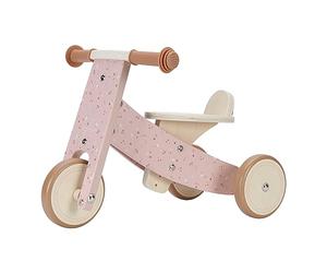 Little Dutch 7123 FSC - Triciclo de madera, diseño de flores, color rosa