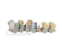 Little Dutch 7135 FSC tren de tren de madera con formas de enchufe de pollo - Little Farm
