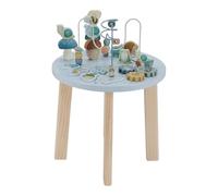Little Dutch 7241 Forest Friends - Mesa de Actividades de Madera para Niños, Color Azul