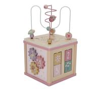 Little Dutch 7331 FSC - Cubo de actividades de madera, diseño de hadas, color rosa