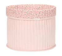 Little Dutch Cesta para cambiar pañales, cesta, organizador para el cambiador de bebé, reversible, redondo, grande, diseño de hadas, flores, color rosa