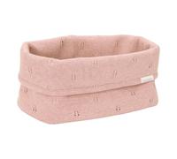 Little Dutch Cesta para cambiar pañales, cesta, organizador para el cambiador de bebé, tejido grande, color rosa