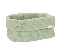 Little Dutch Cesta para cambiar pañales, cesta, organizador, para el cambiador de bebé, tejido grande, color verde