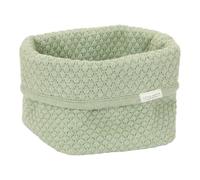 Little Dutch Cesta para cambiar pañales, cesta, organizador, para el cambiador de bebé, tejido pequeño, color verde