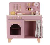 Little Dutch Cocina infantil de madera, incluye ollas, vajilla y utensilios de cocina, color rosa