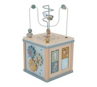 Little Dutch Forest Friends 7231 - Cubo de actividades de madera, diseño de bucle motriz, color azul