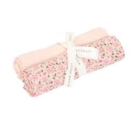 Little Dutch Juego de 2 paños de muselina (70 x 70 cm) de algodón, diseño de hadas y flores, color rosa