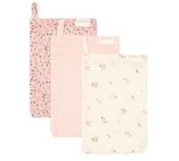Little Dutch Juego de 3 manoplas de muselina para bebé y niños, color rosa