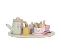 Little Dutch Juego de té de madera para niños, 12 piezas, color menta