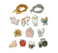 Little Dutch Little Farm 125612 - Juego de enhebrar de madera