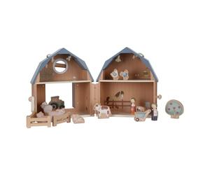 Little Dutch Little Farm 7152 - Casa de muñecas de madera FSC, portátil