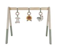 Little Dutch 8810 Trapecio de madera para bebé con colgantes de tela, 70 x 21,5 x 40 cm