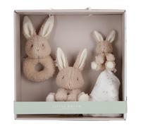 Little Dutch Newborn Naturals 8859 - Set de regalo de 3 piezas (manta de seguridad, peluche), diseño de conejo, color beige