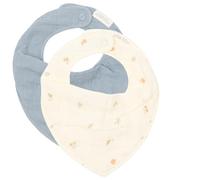 Little Dutch Set de 2 baberos tipo bandana, diseño de pañuelo triangular para bebé y niño pequeño, Forest Treasures & Denim Blue - Forest Friends