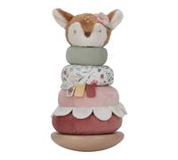 Little Dutch Torre Apilable Anillos Apilables Juego de Encaje de Madera y Tela para Bebés y Niños Pequeños REH Rosa - Jardín de Hadas