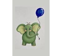 Little Elephant Notebook - Green Elephant: Cute Lined Notebook for Kids