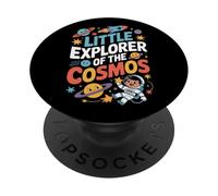 Little Explorer Of The Cosmos Cute Space Planet Art PopSockets PopGrip Adhesivo